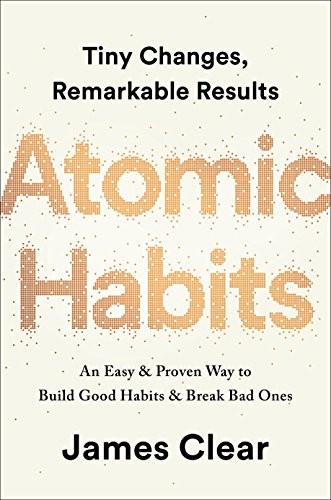 Book cover: Atomic Habits by James Clear